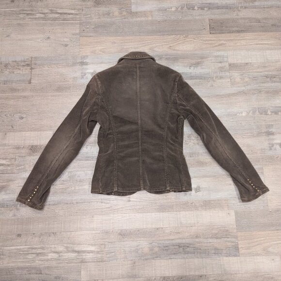 Vintage Guess Jeans * Womens Brown Studded Corduroy Jacket * Sz M - Picture 6 of 11